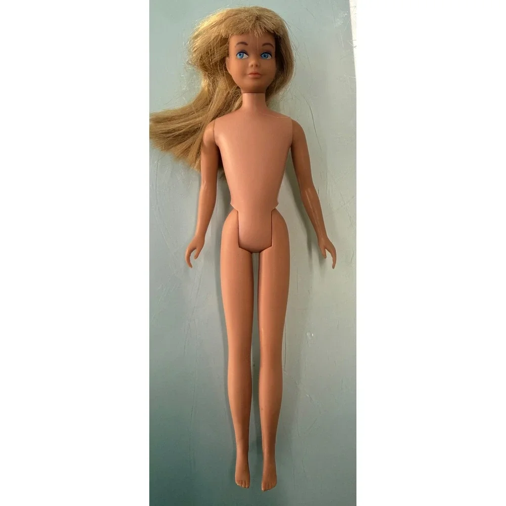 Vintage 1963 Skipper Doll Straight Leg Japan Foot Mark w/ Red Sensation Dress